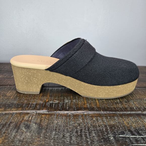 NEW Rothys The Casual Clog Heeled Womens 6 Platform Slip On Buckle Shoes Black - Picture 8 of 11